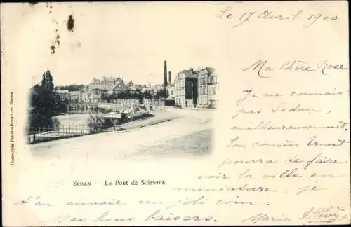 Ak Sedan Ardennes, Le Pont de Soissons