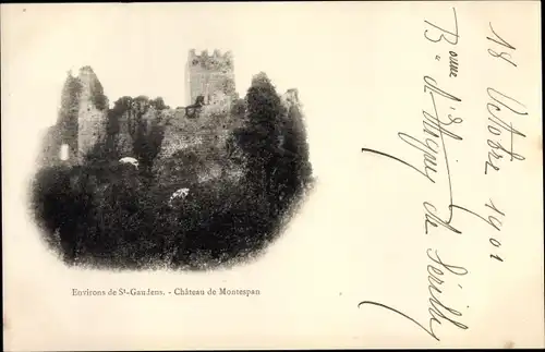 Ak Saint Gaudens Haute Garonne, Château de Montespan