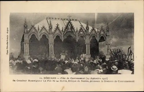 Ak Béhuard Maine-et-Loire, Fêtes du Couronnement, 1923