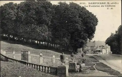 Ak Dampierre Yvelines, La Fontaine du Chateau