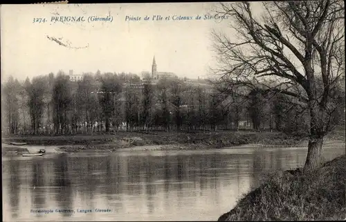 Ak Preignac Gironde, Pointe de l'Ile et Coteaux de Ste Croix