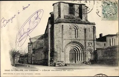 Ak Saint Emilion Gironde, L'Eglise collegiale