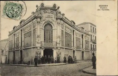 Ak Béziers Hérault, Theatre des Varietees