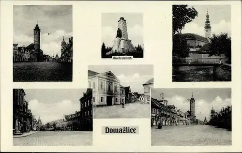 Ak Domažlice Taus Region Pilsen, Denkmal, Kirche