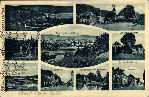 Ak Moringen im Solling Niedersachsen, Landhaus, St. Martini Kirche, Langestraße, Badeanstalt