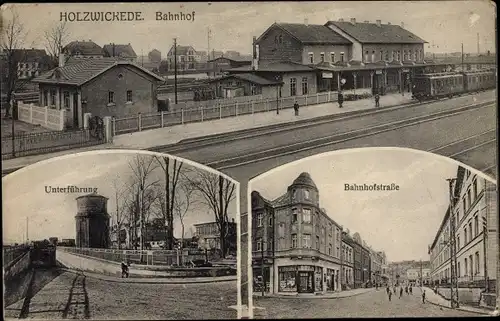 Ak Holzwickede im Ruhrgebiet, Bahnhof, Unterführung, Bahnhofstraße