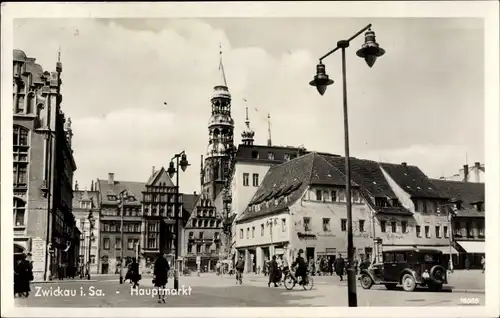 Ak Zwickau in Sachsen, Hauptmarkt