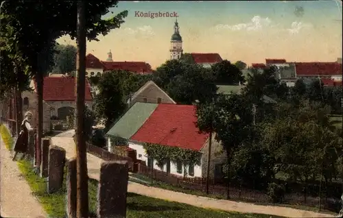 Ak Königsbrück in der Oberlausitz, Panorama, Kirche