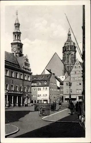 Ak Pirna an der Elbe, Marktplatz