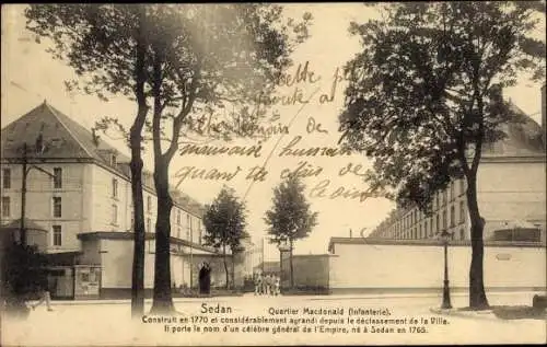 Ak Sedan Ardennes, Quartier Macdonald, Infanterie