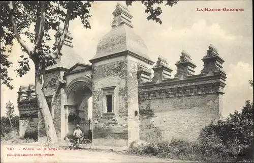 Ak Toulouse Haute Garonne, Porte du Château de Pibrac