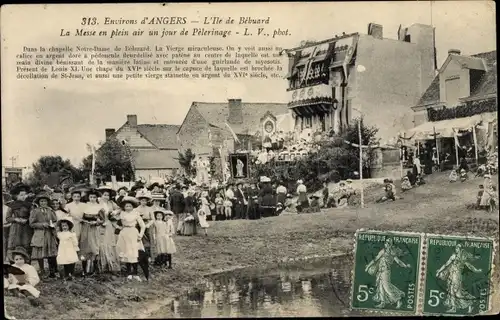 Ak Béhuard Maine-et-Loire, La Messe, Pilgerer