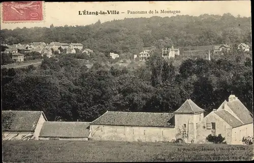 Ak L'Etang la Ville Yvelines, Panorama de la Montagne