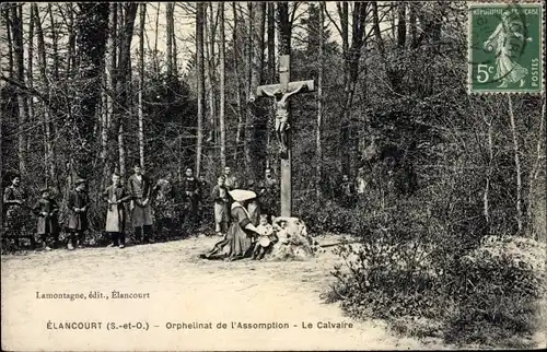Ak Elancourt Yvelines, Le Calvaire