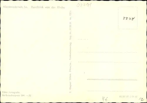 Ak Nieder Oderwitz in der Oberlausitz, Rundblick von der Kirche
