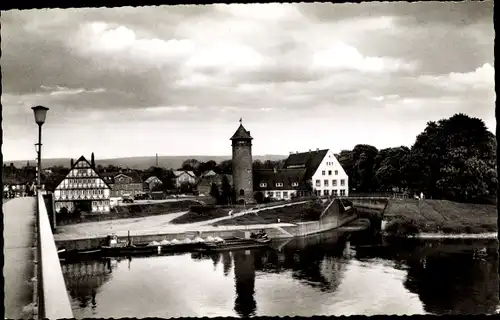 Ak Holzminden in Niedersachsen, Weserpartie