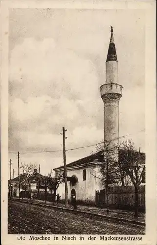 Ak Nisch Nis Serbien, Moschee in der Mackensenstraße