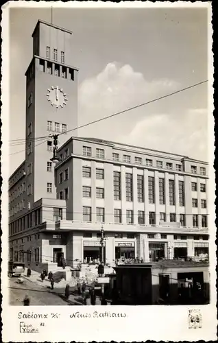 Ak Jablonec nad Nisou Gablonz an der Neiße Region Reichenberg, Neues Rathaus