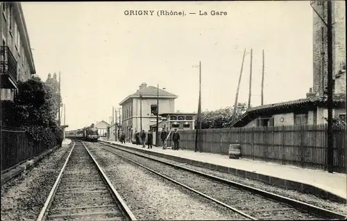 Ak Grigny Lyon Rhône, la Gare
