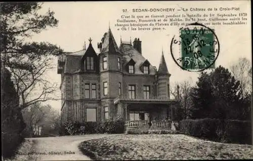 Ak Donchery Ardennes, Château de la Croix Piot