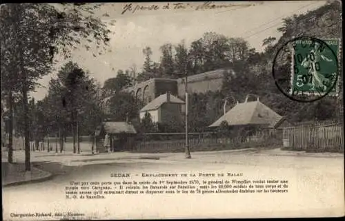 Ak Sedan Ardennes, Emplacement de la Porte de Balau