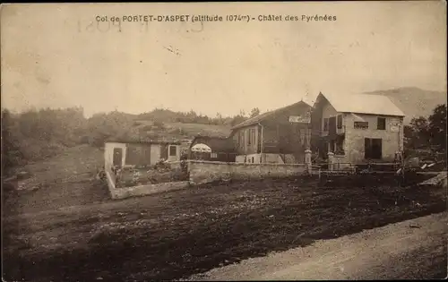 Ak Portet d'Aspet Haute Garonne, Châlet des Pyrénées