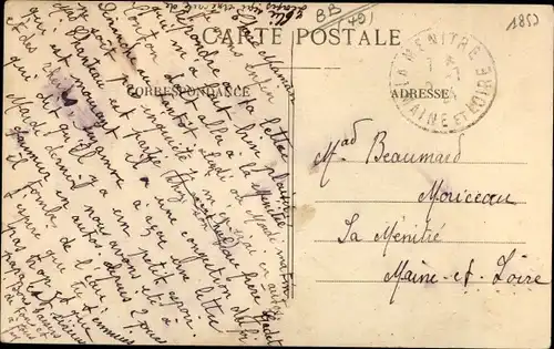 Ak Blou Maine-et-Loire, Le Monument commémoratif