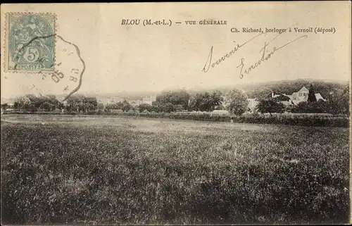 Ak Blou Maine-et-Loire, Gesamtansicht