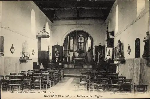 Ak Davron Yvelines, Interieur de l'Eglise