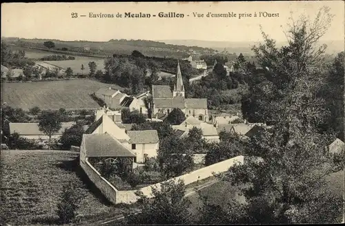 Ak Gaillon sur Montcient Yvelines, Vue d'ensemble prise a l'Ouest