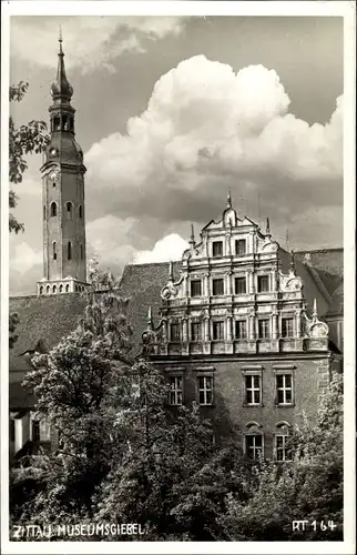 Ak Zittau in Sachsen, Museumsgiebel