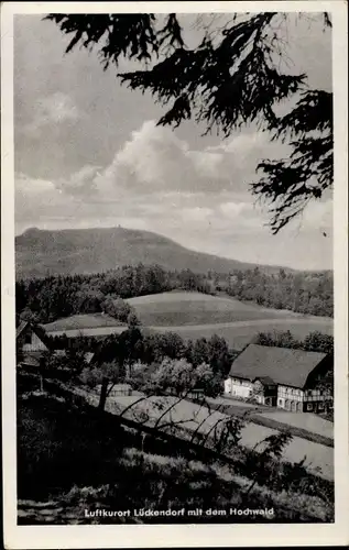Ak Lückendorf Oybin Oberlausitz, Teilansicht mit Hochwald