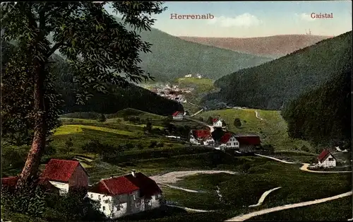 Ak Bad Herrenalb im Schwarzwald, Panorama Gaistal