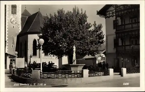 Ak Seefeld in Tirol, Ortspartie