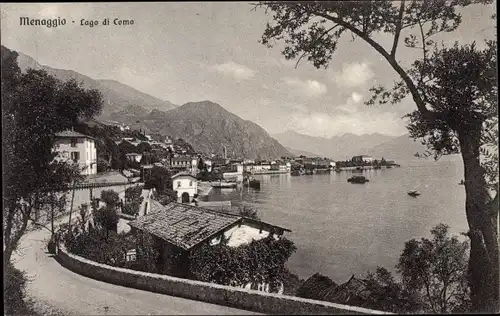 Ak Menaggio Lago di Como Lombardia, Gesamtansicht