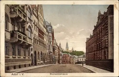 Ak Adorf im Vogtland, Bismarckstraße