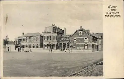 Ak Hirson Aisne, Victor Hugoplatz, Rathaus