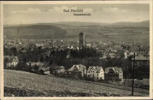 Ak Bad Hersfeld in Hessen, Totalansicht der Ortschaft