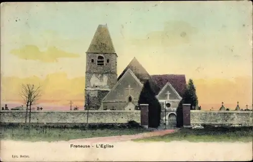 Ak Freneuse Yvelines, L'Eglise