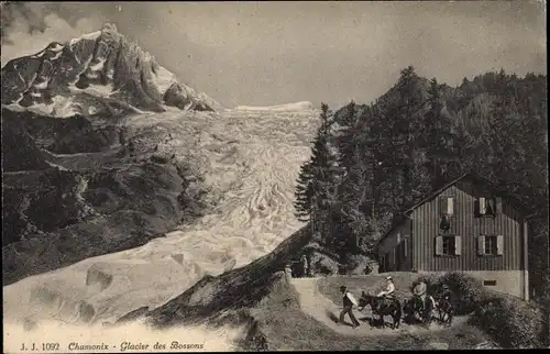 Ak Chamonix Mont Blanc Haute Savoie, Glacier des Bossons