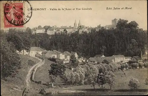 Ak Chaumont Haute-Marne, Vallee de la Suize, Vue generale