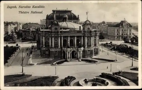 Ak Zagreb Kroatien, Theatre National