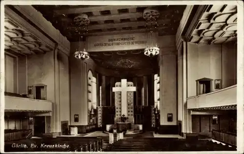 Ak Görlitz in der Lausitz, Evangelische Kreuzkirche