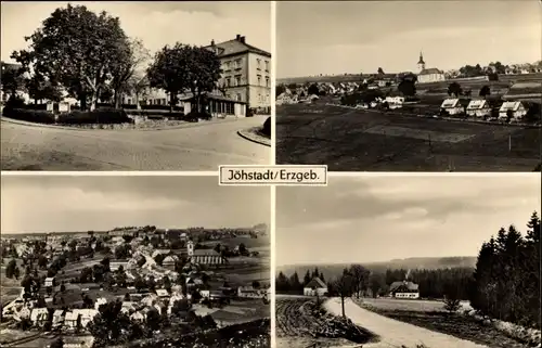 Ak Jöhstadt im Erzgebirge Sachsen, Totale, Kreuzung, Teilansicht