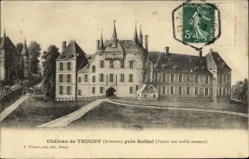 Ak Rethel Ardennes, Château de Thugny