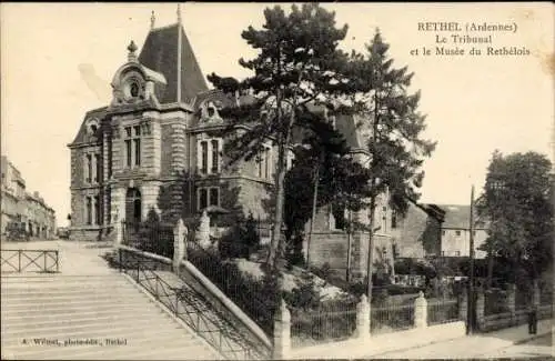 Ak Rethel Ardennes, Le Tribunal et le Musée du Rethélois