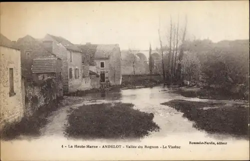 Ak Andelot Haute-Marne, Vallee du Rognon, Le Viaduc