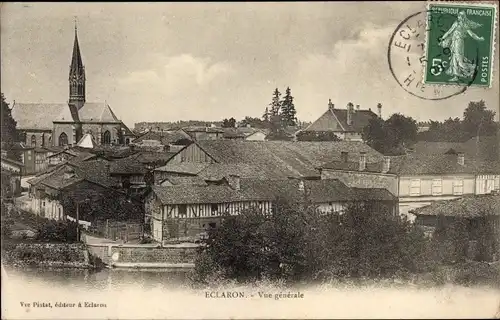 Ak Eclaron Haute-Marne, Vue generale