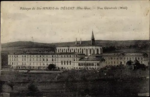 Ak Bellegarde Sainte Marie Haute Garonne, Abbaye de Sainte Marie du Desert, Vue generale