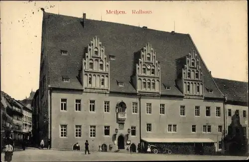 Ak Meißen Sachsen, Rathaus